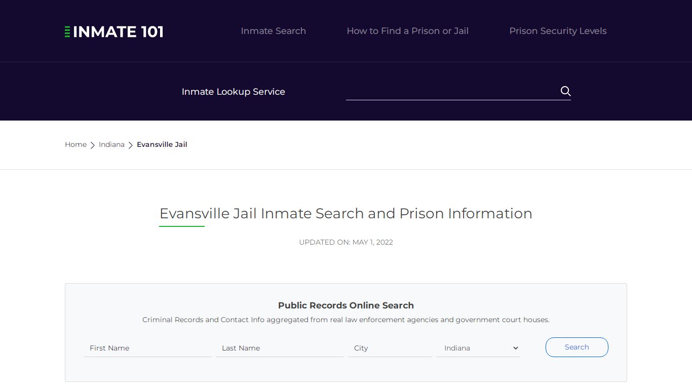 Evansville Jail Inmate Search, Visitation, Phone no ...